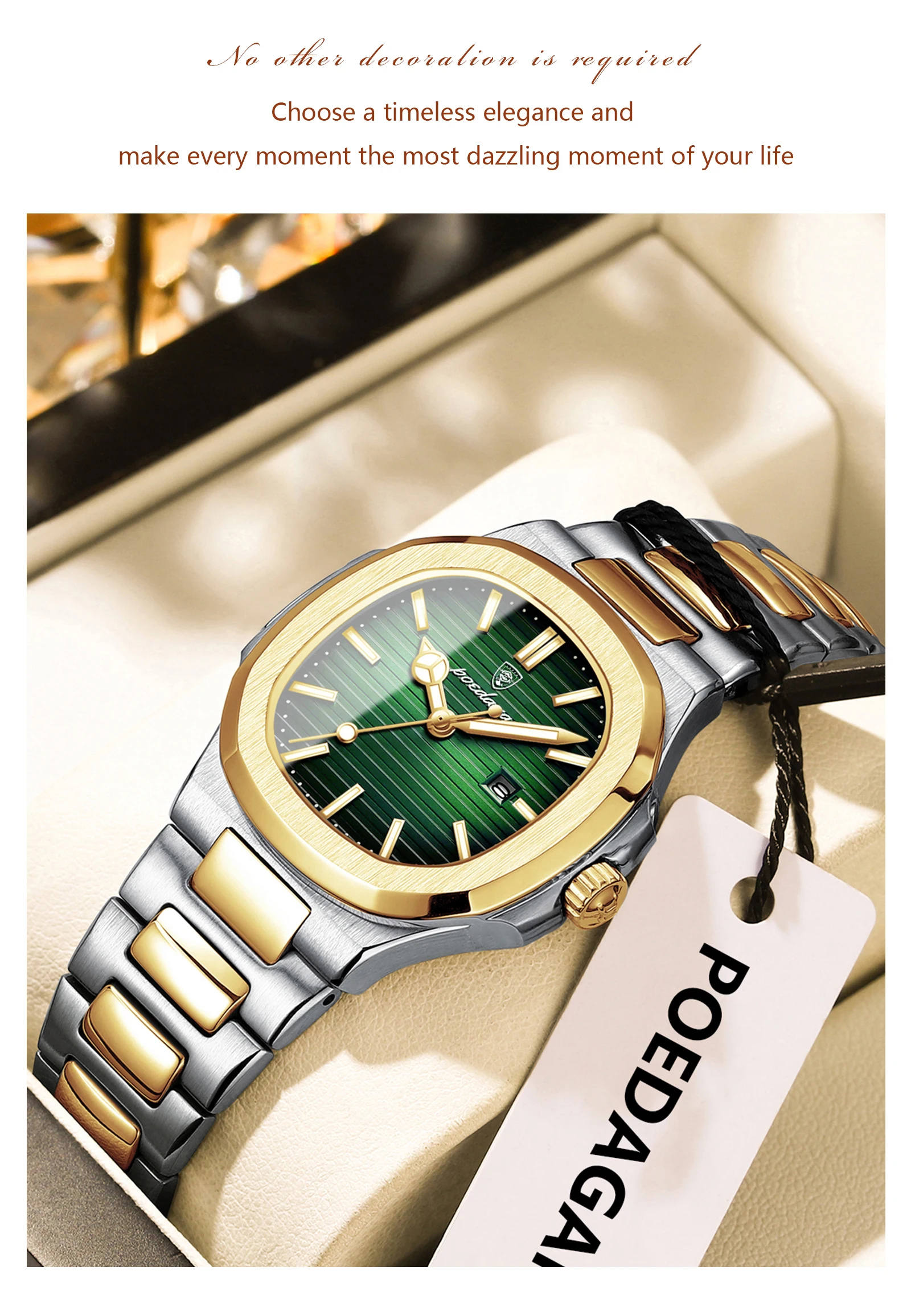 POEDAGAR 789 Quartz Analog Watch information.