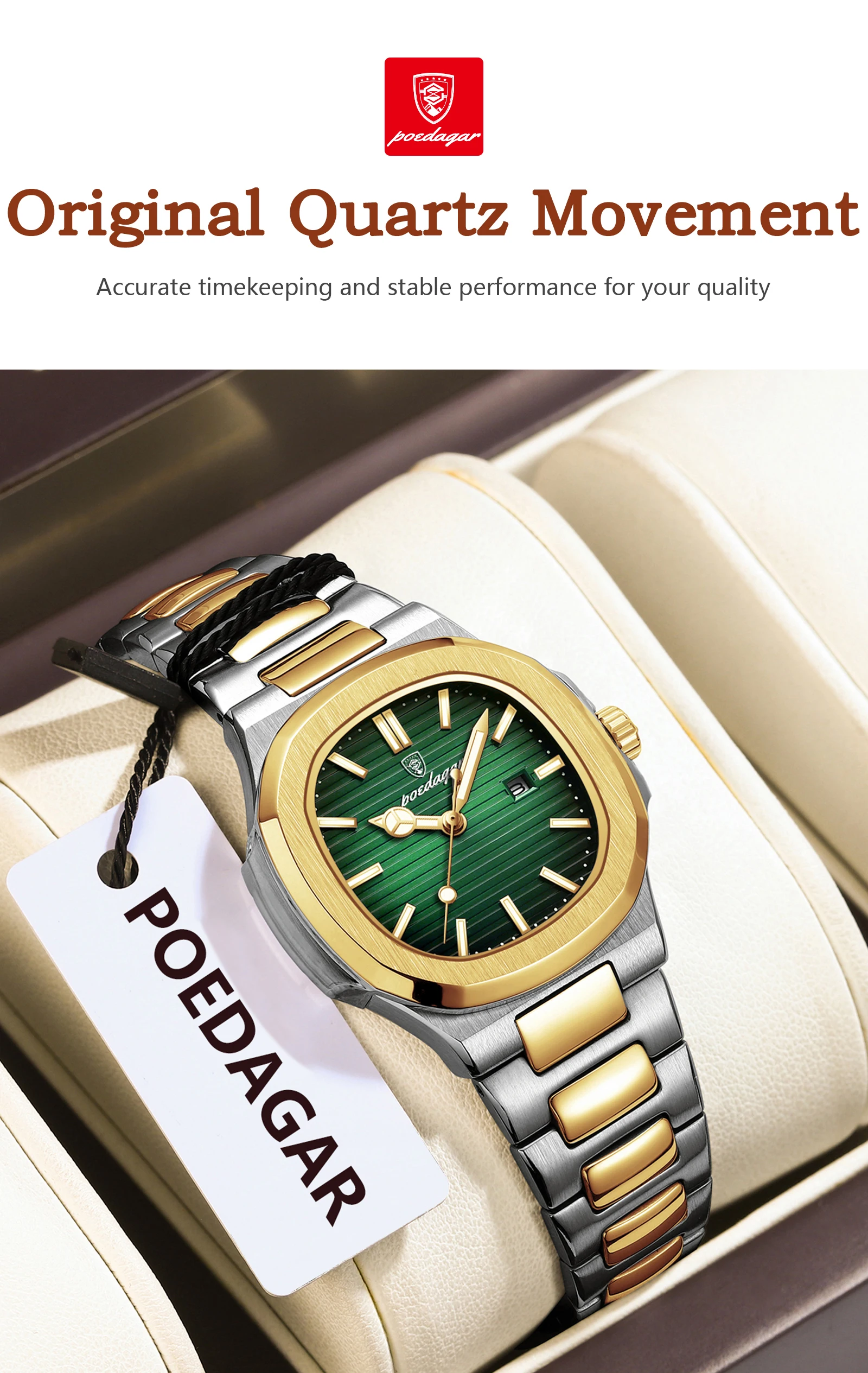 POEDAGAR 789 Quartz Analog Watch information.