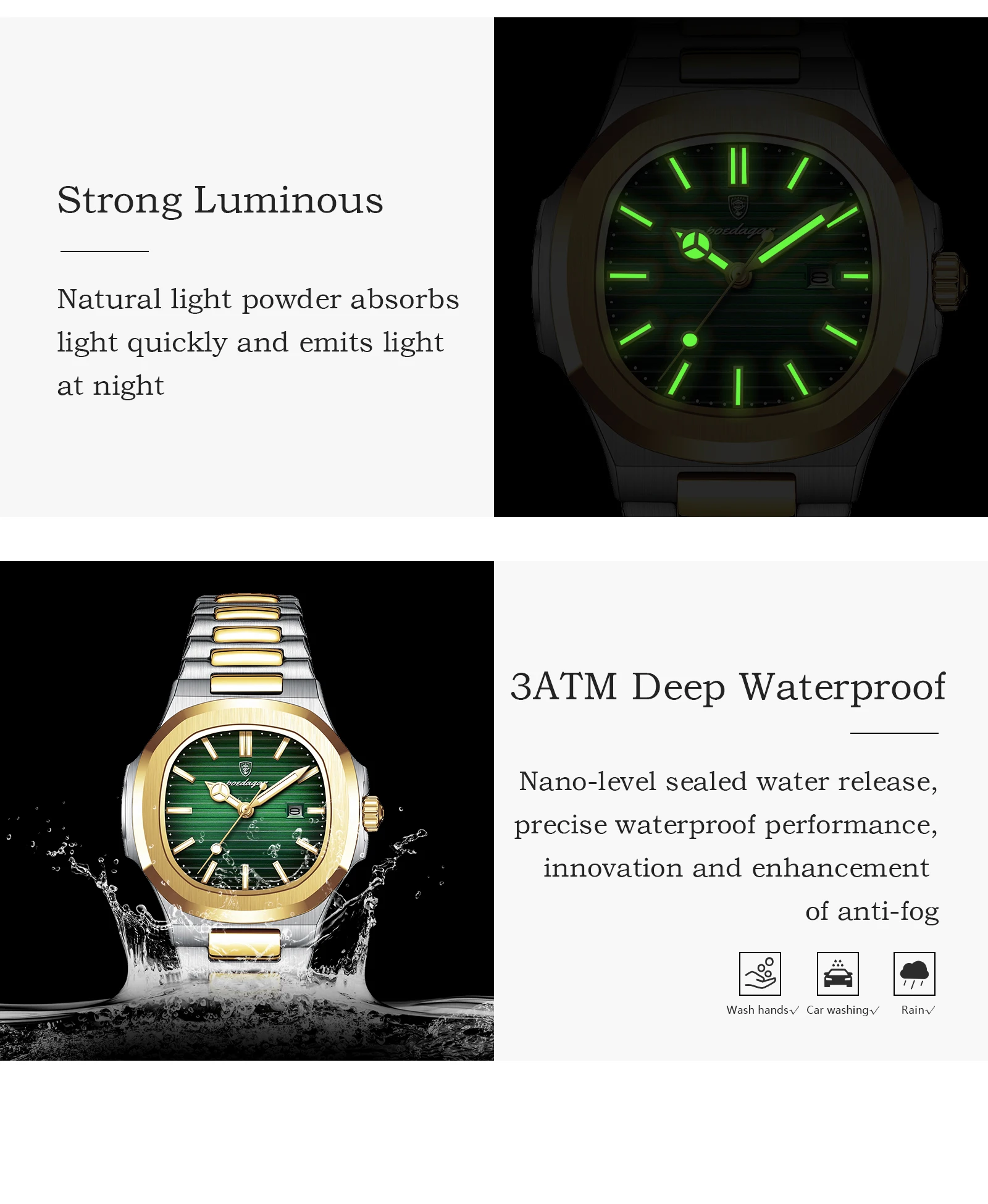 POEDAGAR 789 Quartz Analog Watch information.