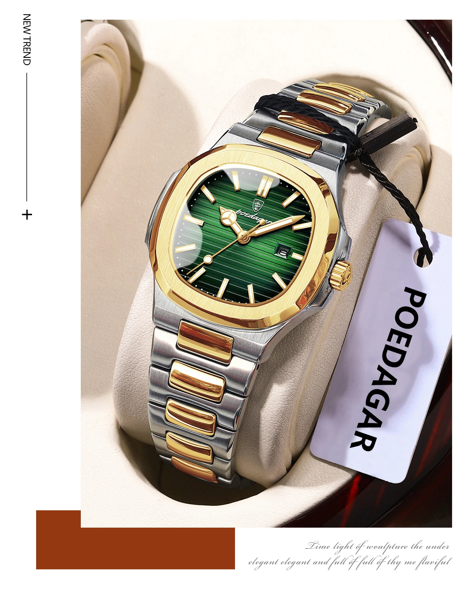 POEDAGAR 789 Quartz Analog Watch information.