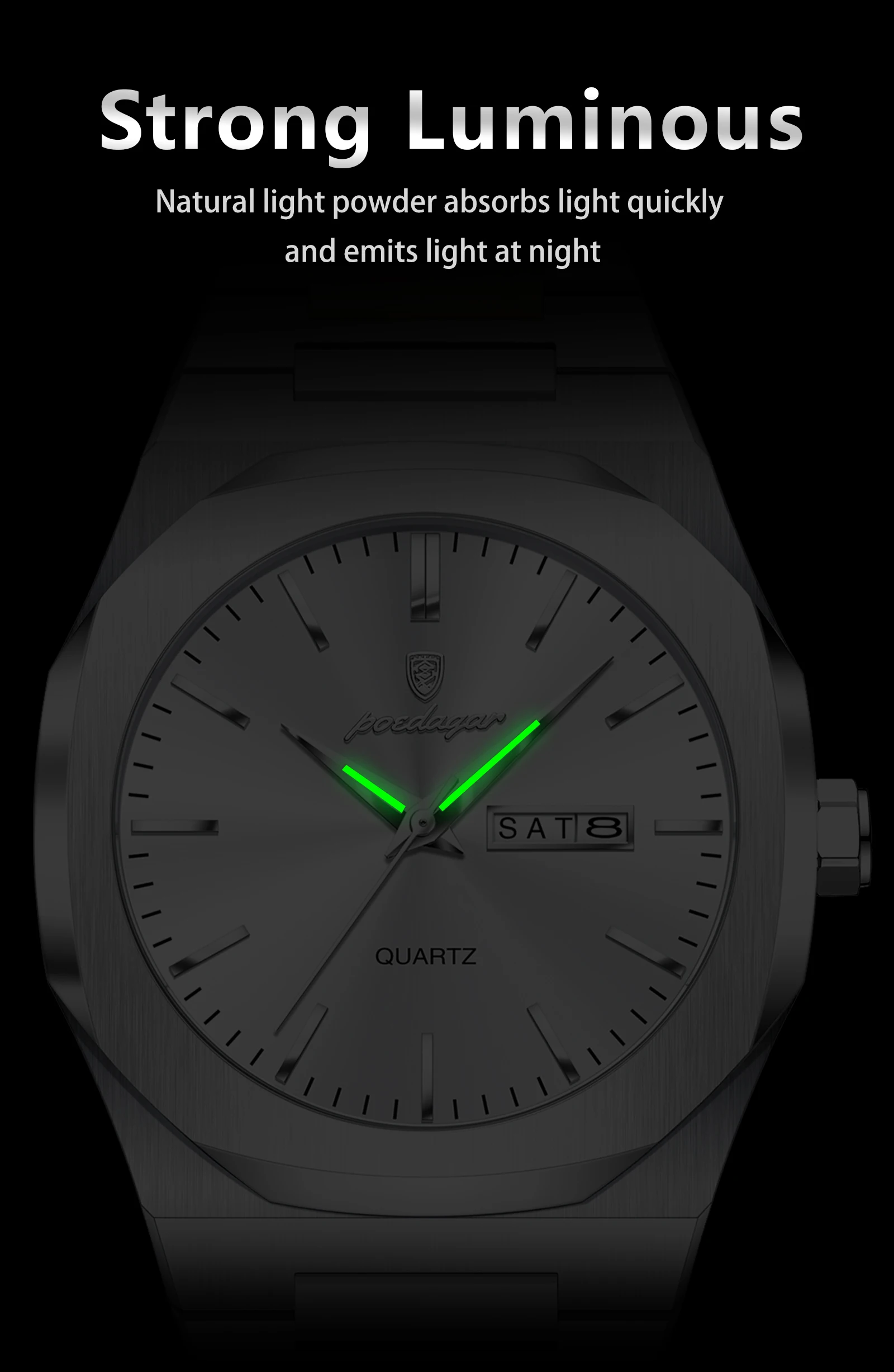 POEDAGAR 825 Quartz Analog Watch information.