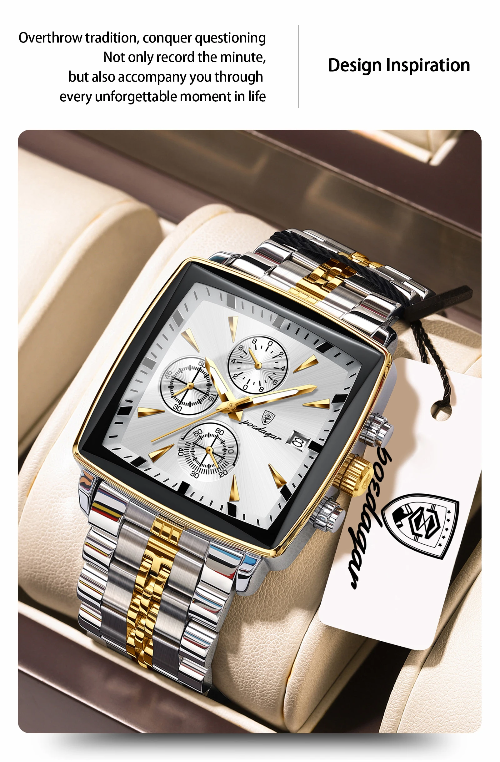 POEDAGAR 866 Quartz Chronograph Watch information.