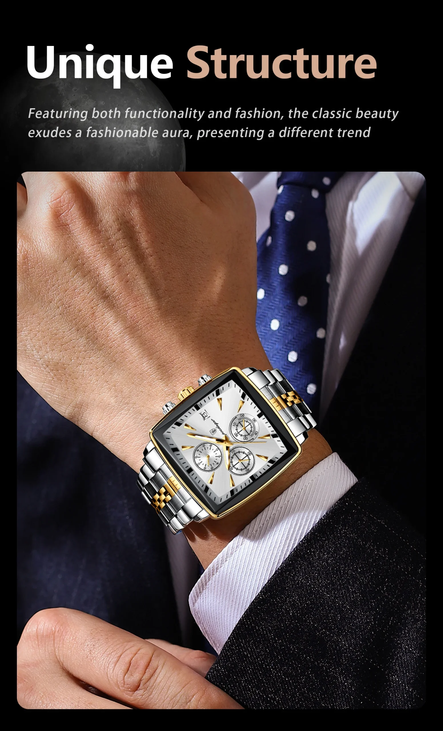 POEDAGAR 866 Quartz Chronograph Watch information.