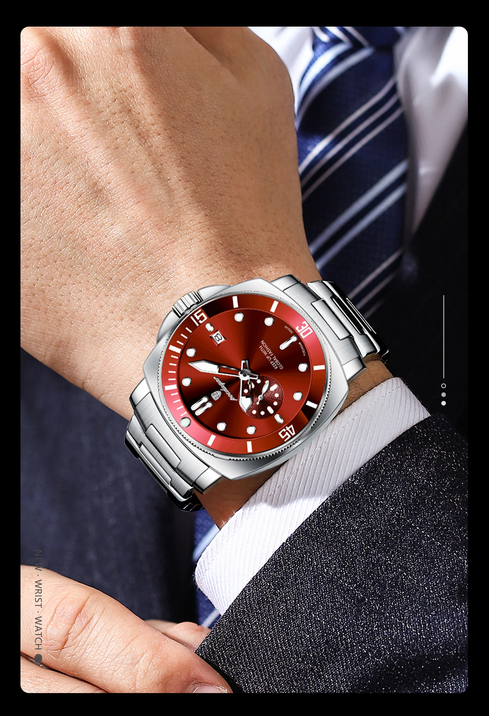 POEDAGAR 873 Quartz Analog Watch information.