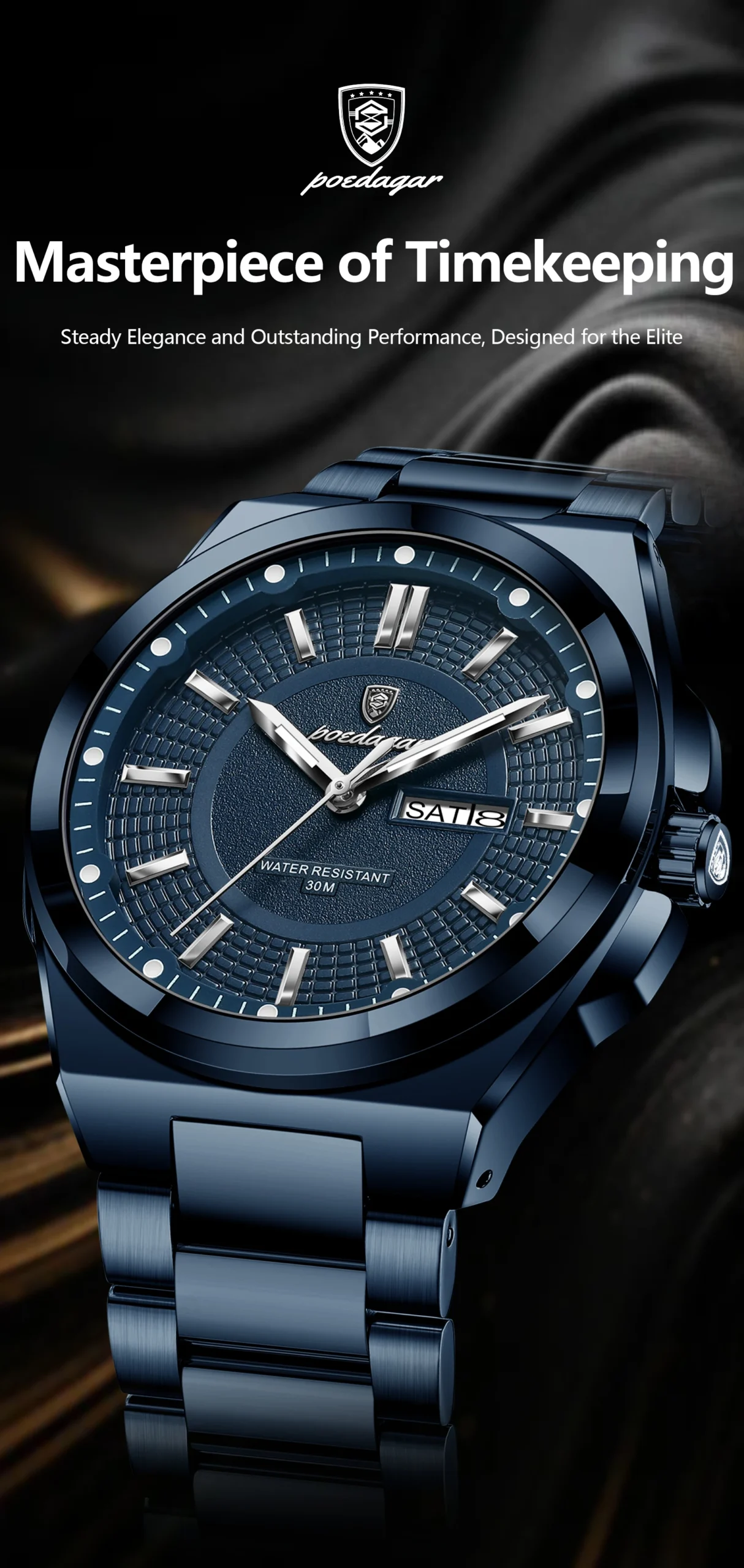 POEDAGAR 896 Quartz Analog Watch information.