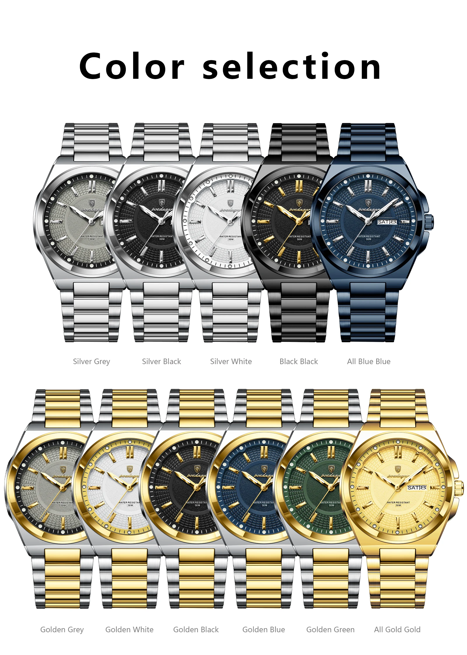 POEDAGAR 896 Quartz Analog Watch information.