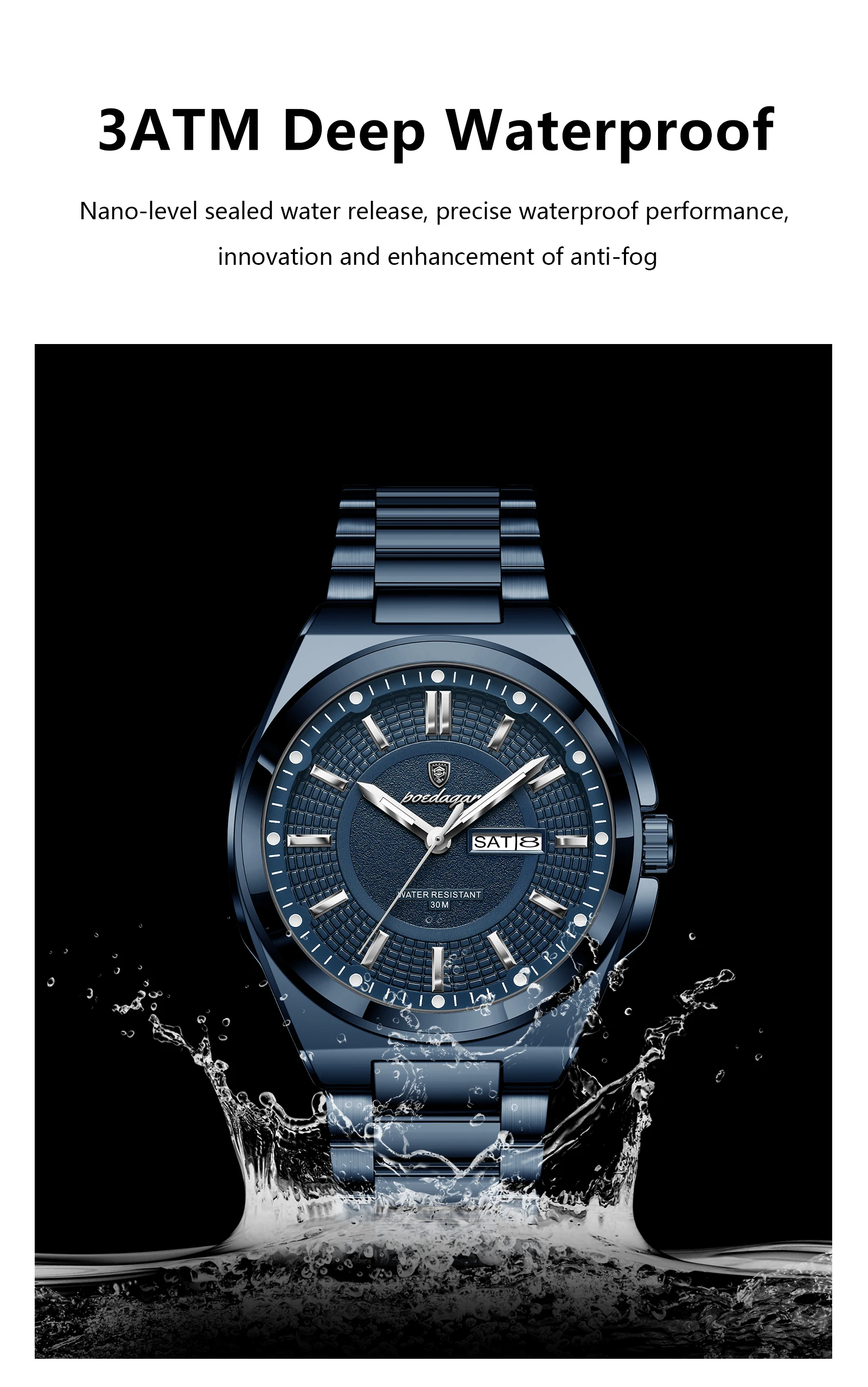 POEDAGAR 896 Quartz Analog Watch information.