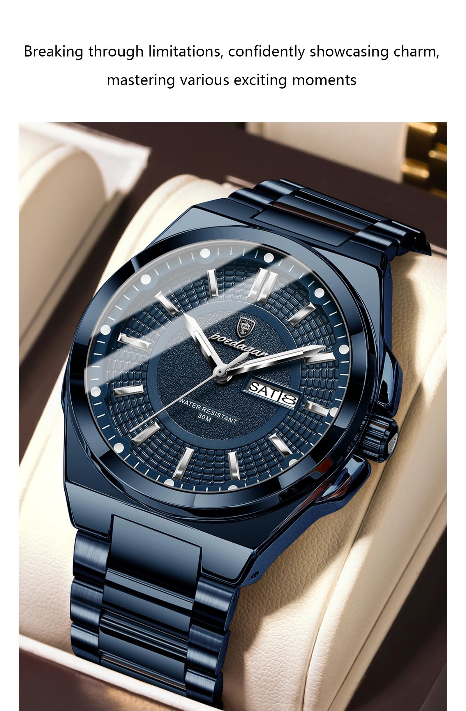 POEDAGAR 896 Quartz Analog Watch information.