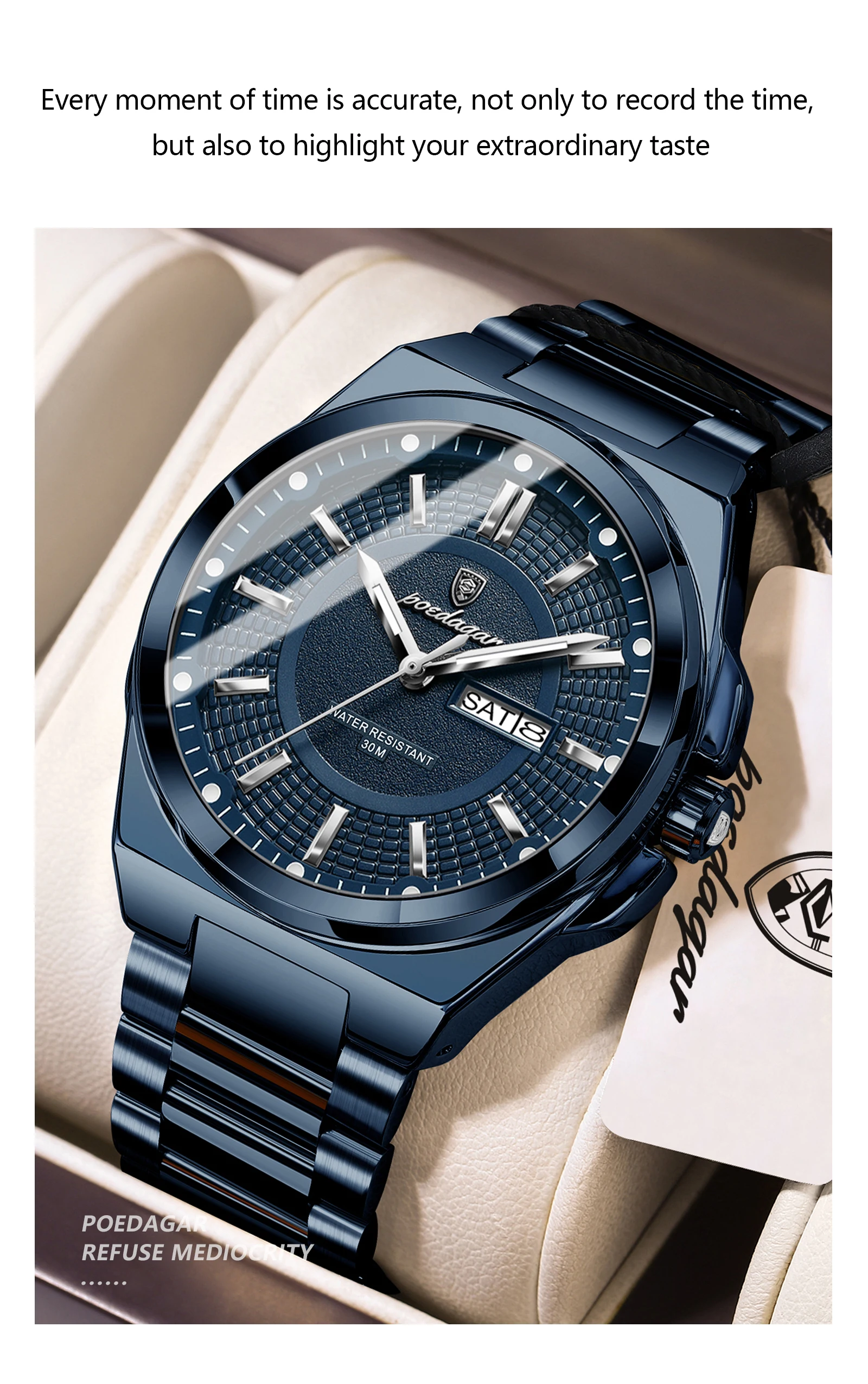 POEDAGAR 896 Quartz Analog Watch information.