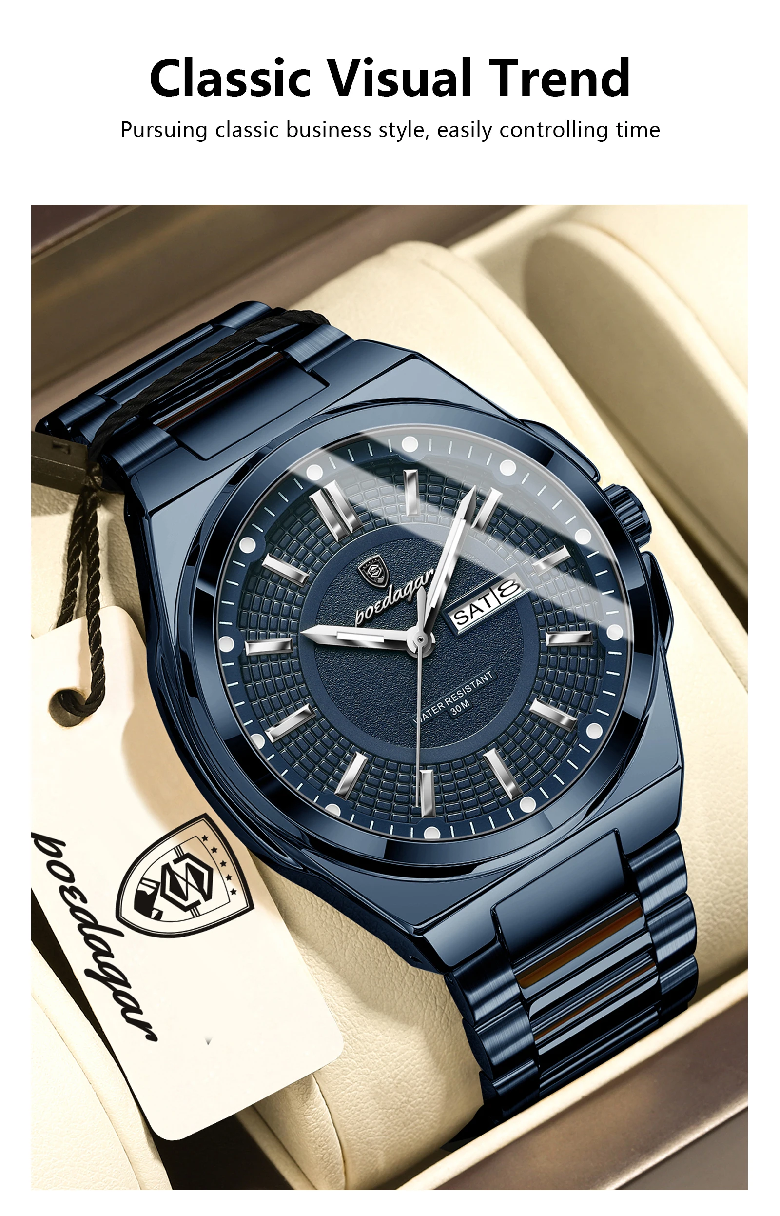 POEDAGAR 896 Quartz Analog Watch information.