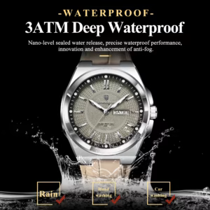 POEDAGAR 896L Quartz Analog Watch 3ATM deep waterproof performance display.