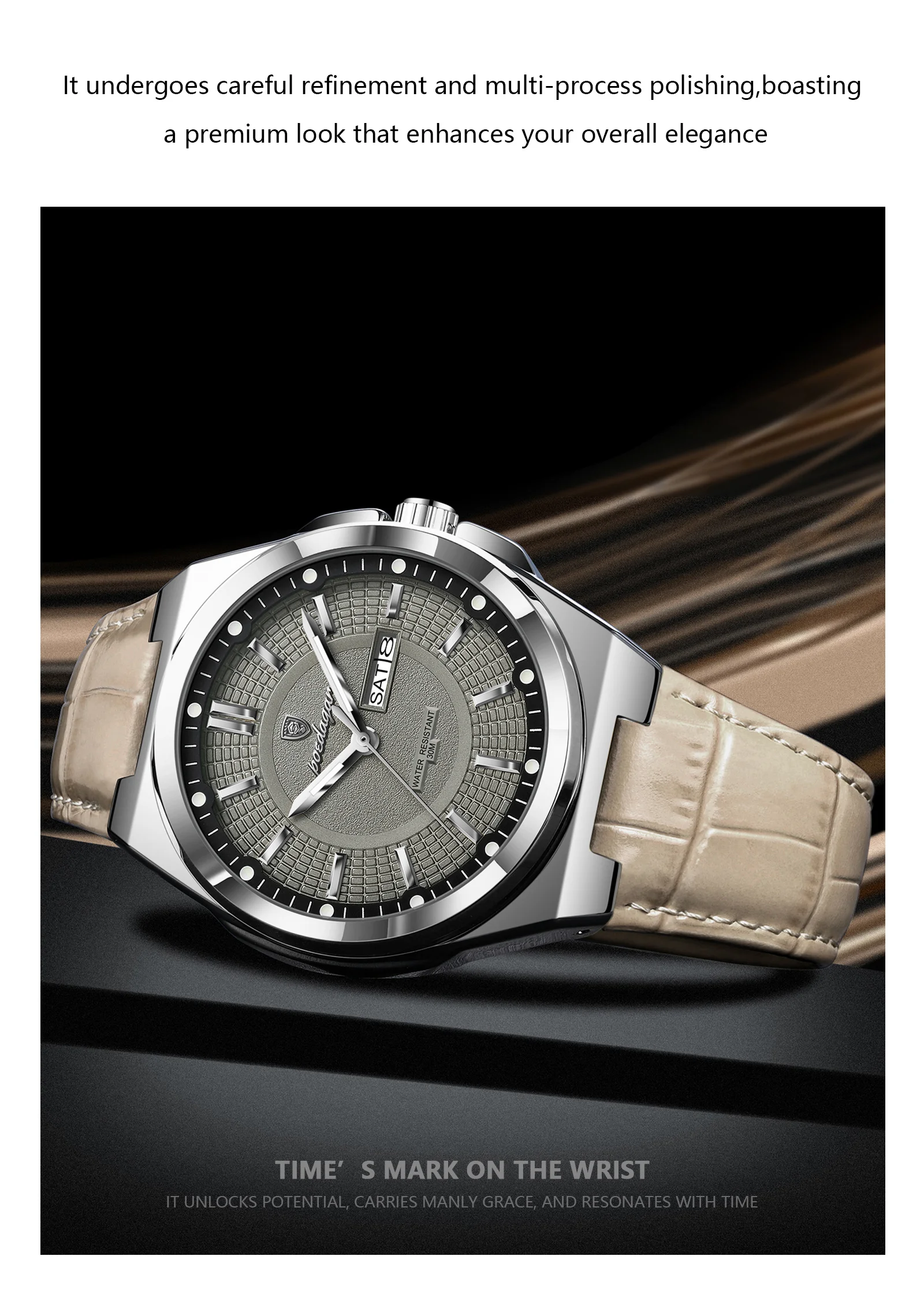 POEDAGAR 896L Quartz Analog Watch information.