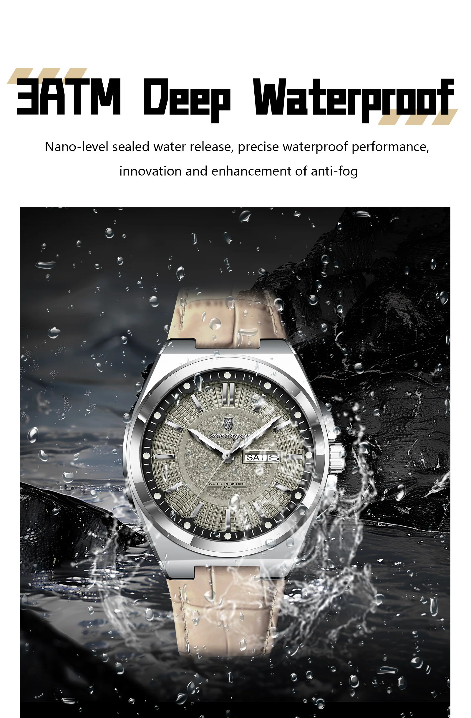 POEDAGAR 896L Quartz Analog Watch information.