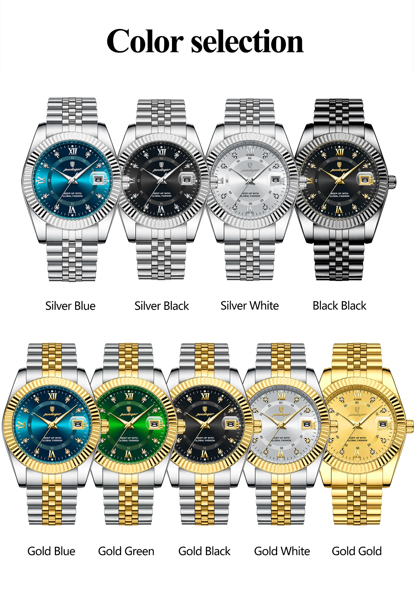 POEDAGAR 910 Quartz Analog Watch information.