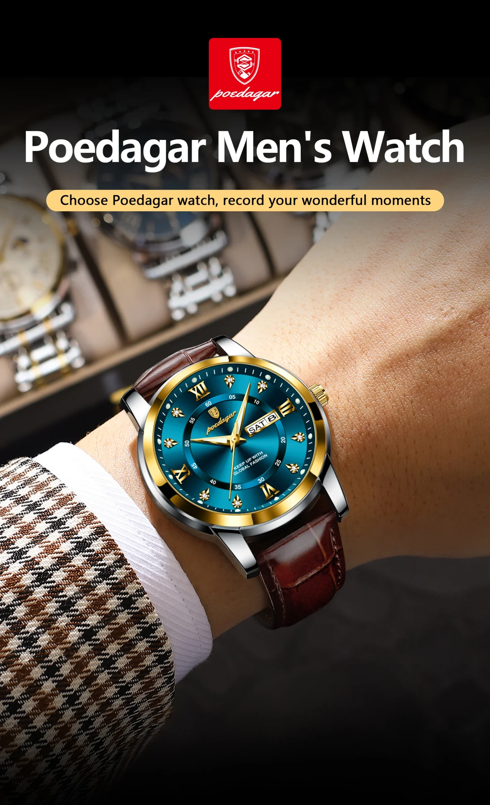 POEDAGAR 936L Quartz Analog Watch information.