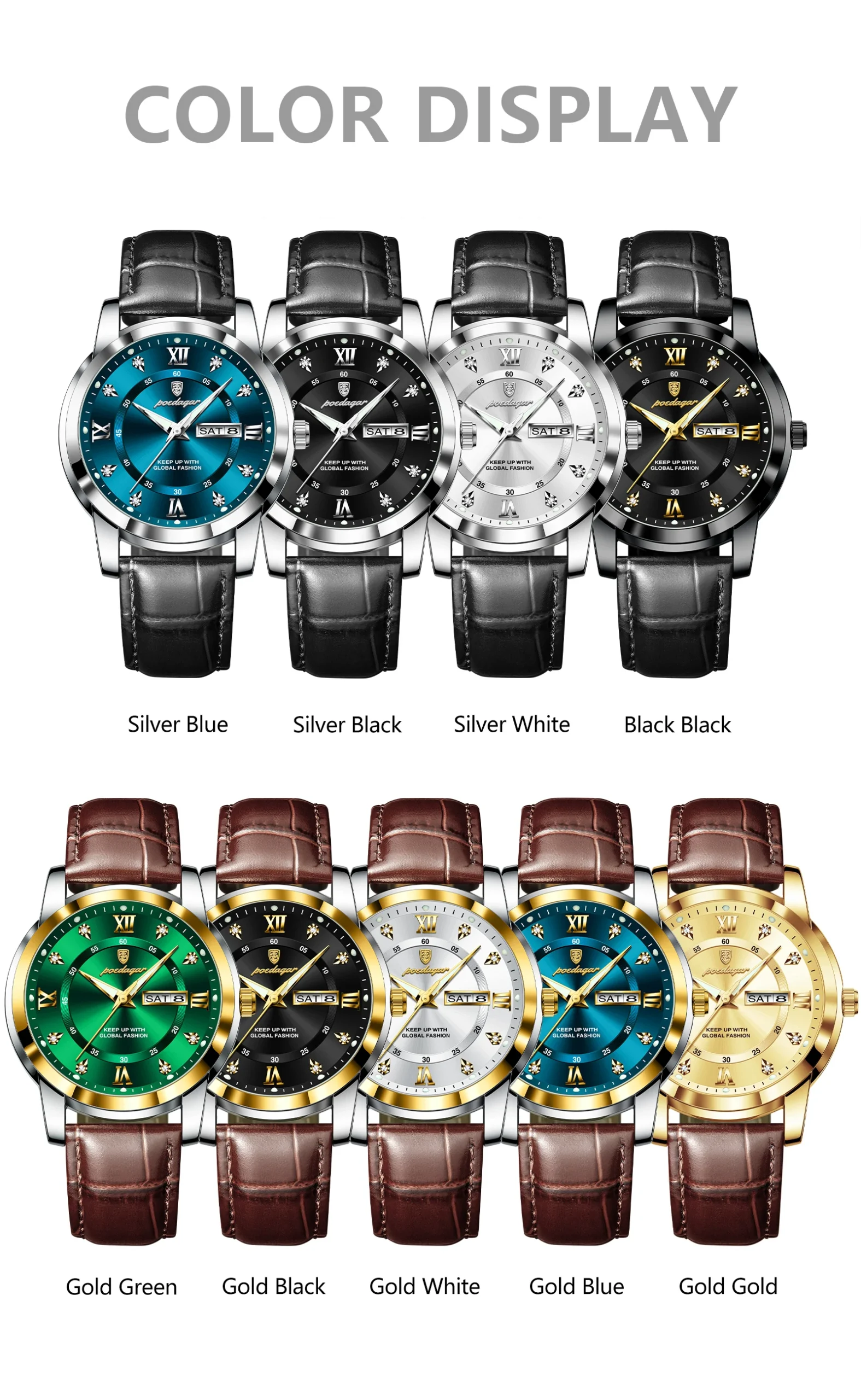 POEDAGAR 936L Quartz Analog Watch information.