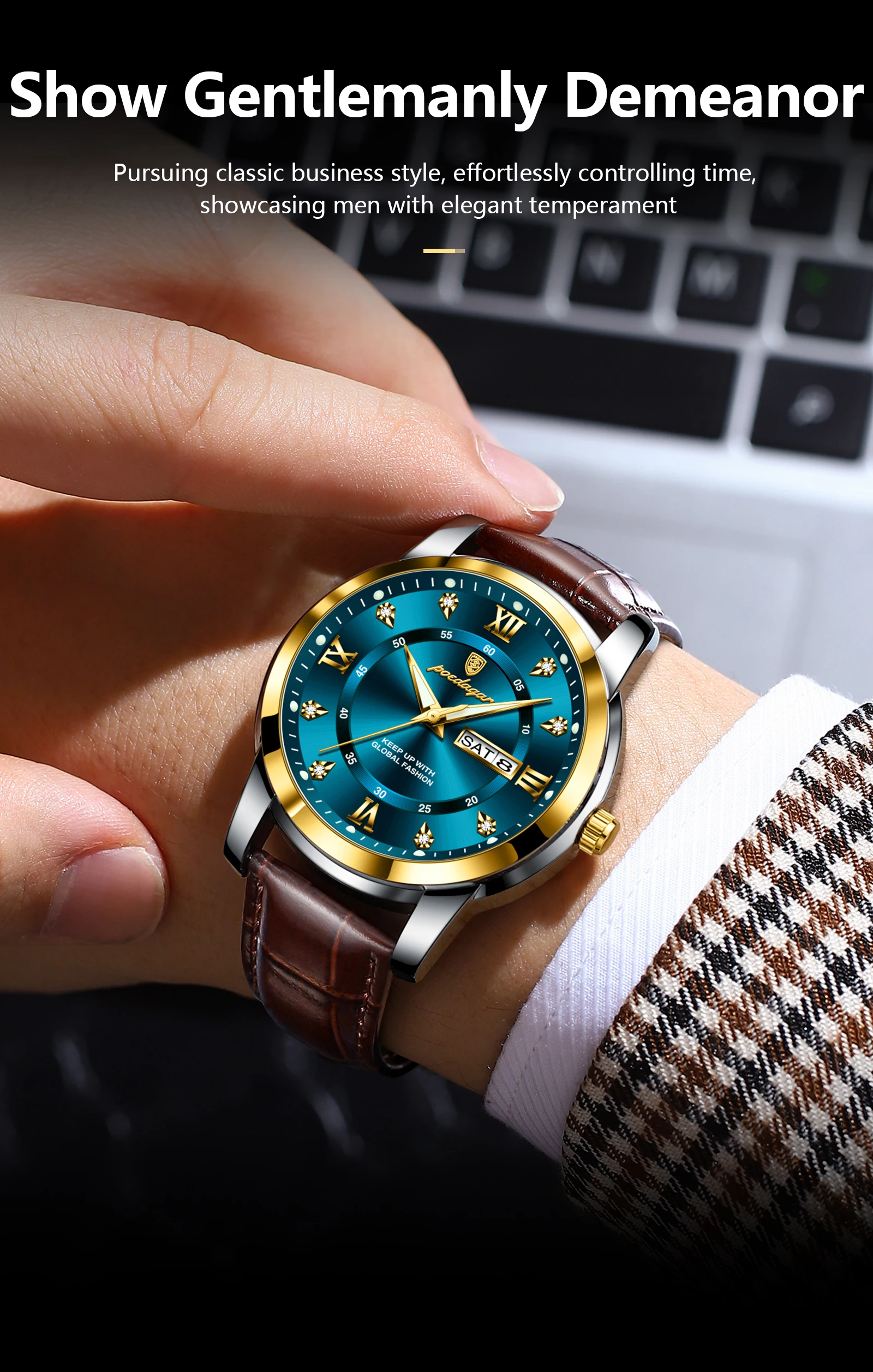 POEDAGAR 936L Quartz Analog Watch information.