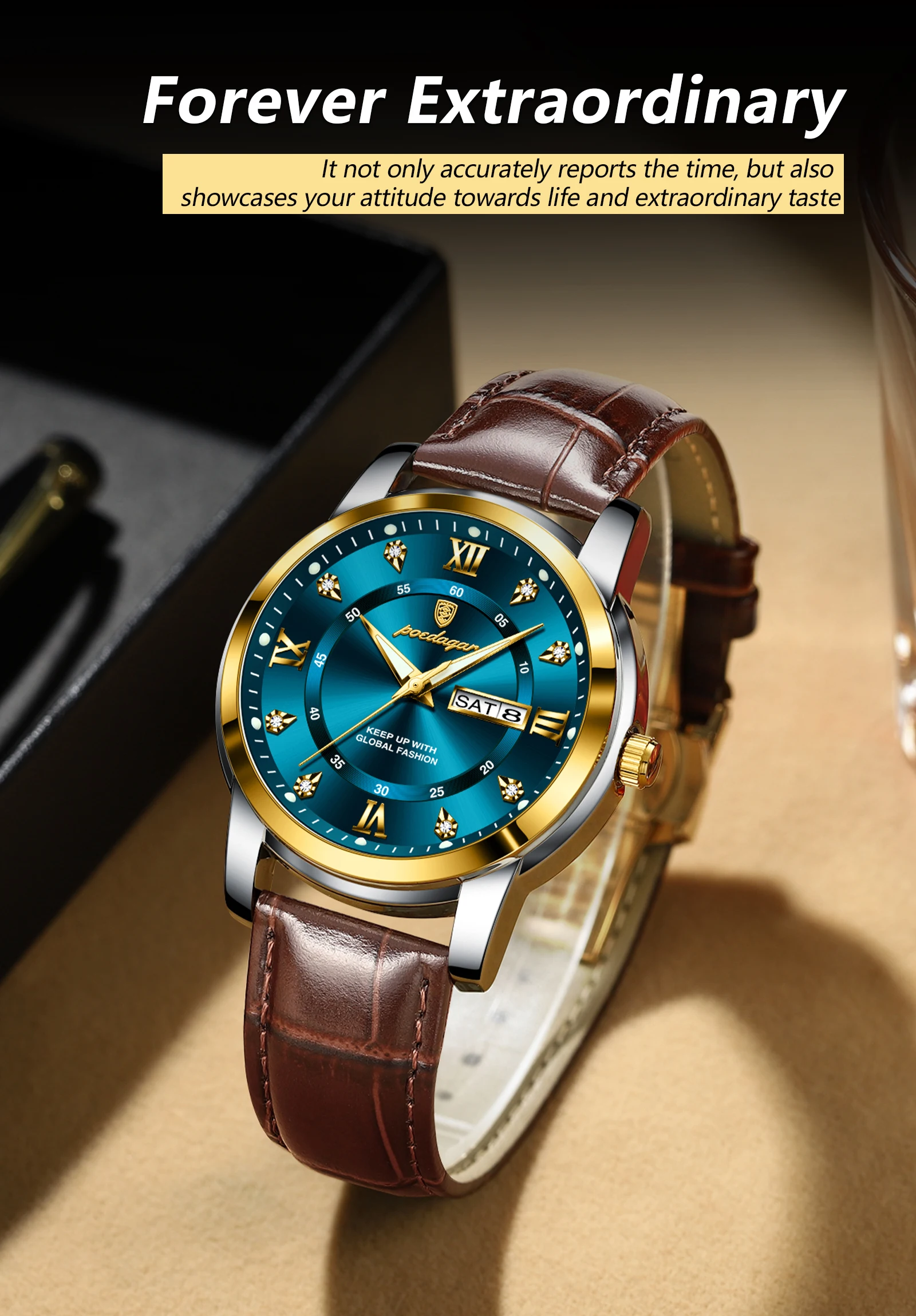 POEDAGAR 936L Quartz Analog Watch information.