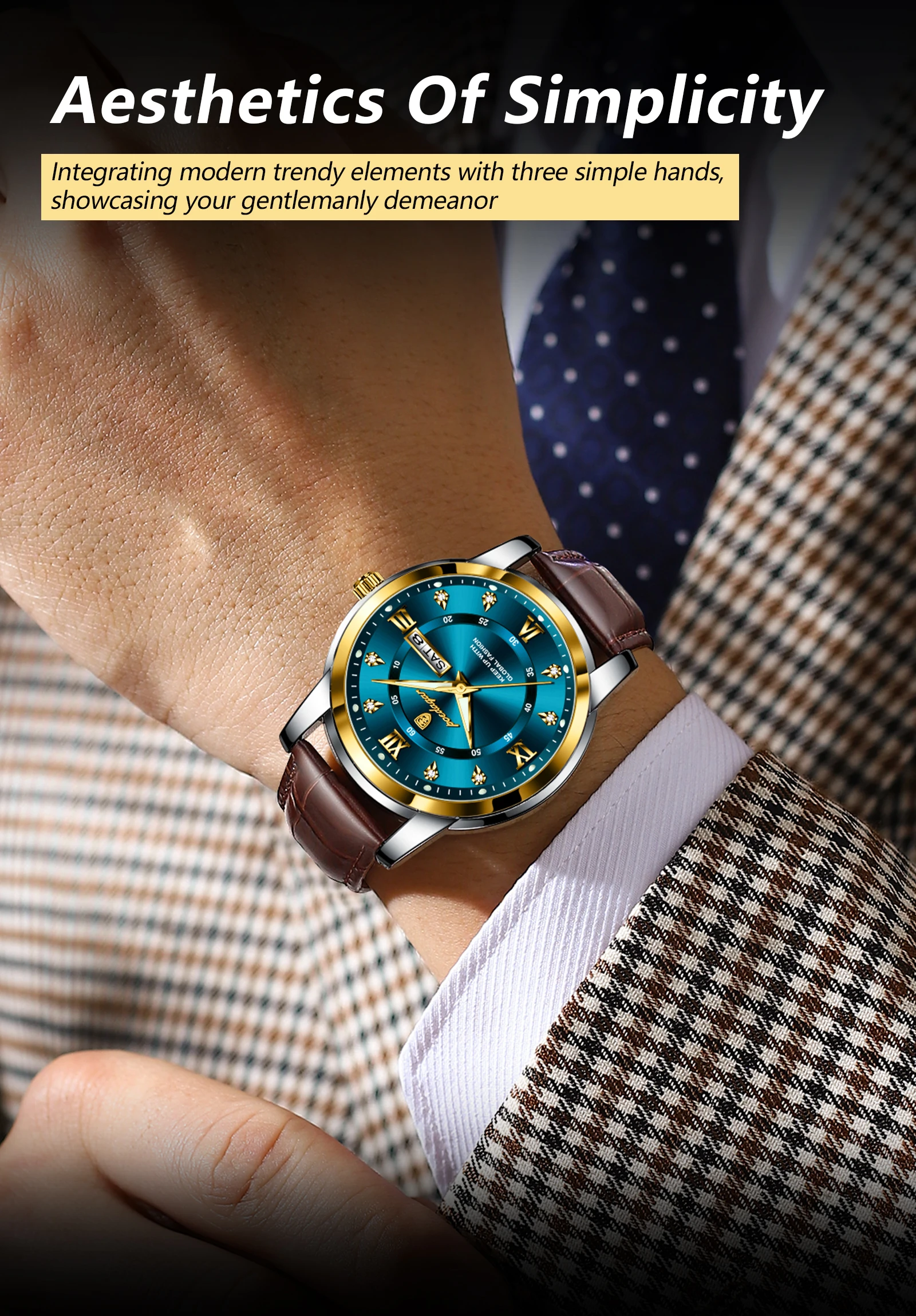 POEDAGAR 936L Quartz Analog Watch information.