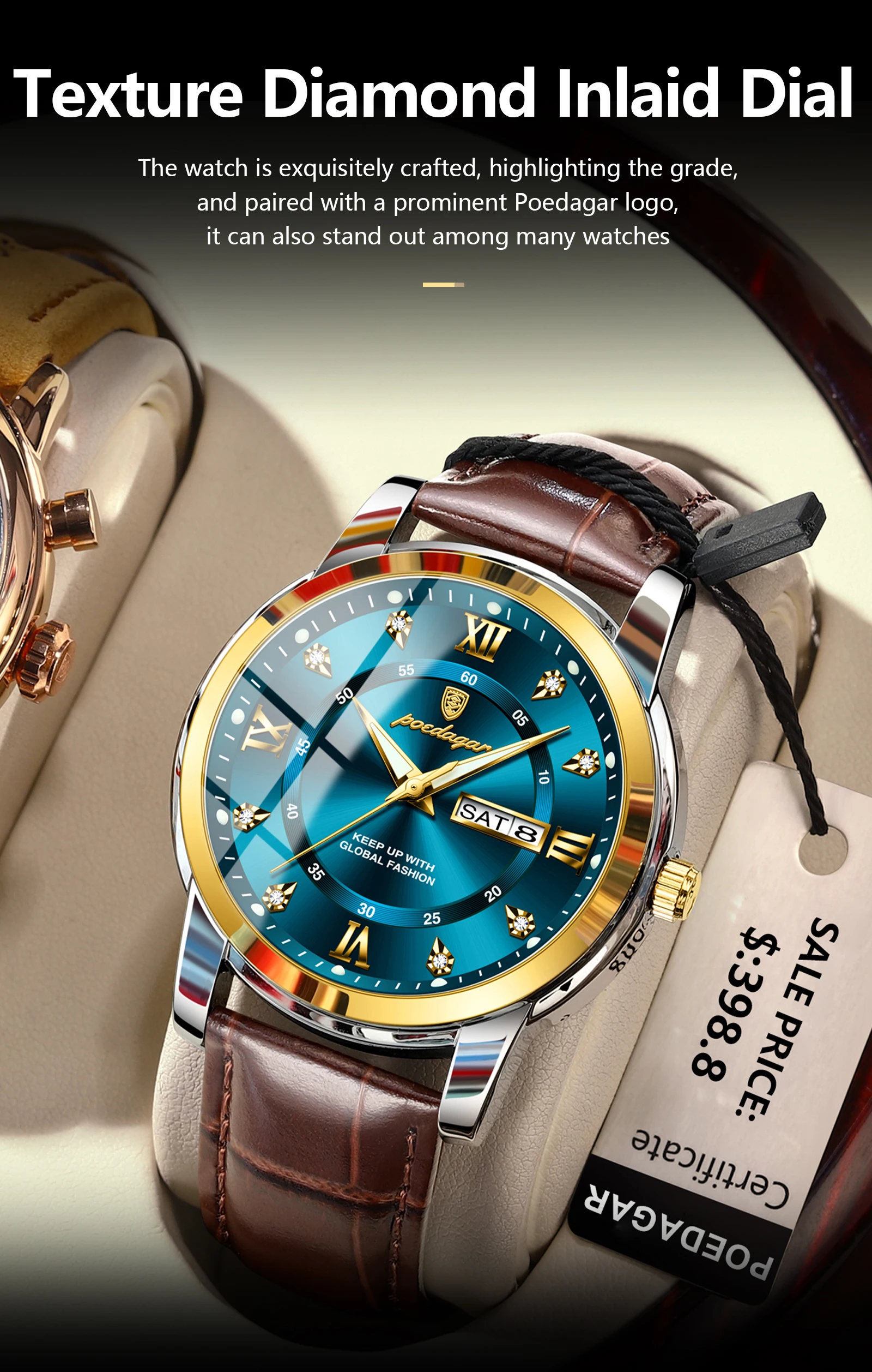 POEDAGAR 936L Quartz Analog Watch information.