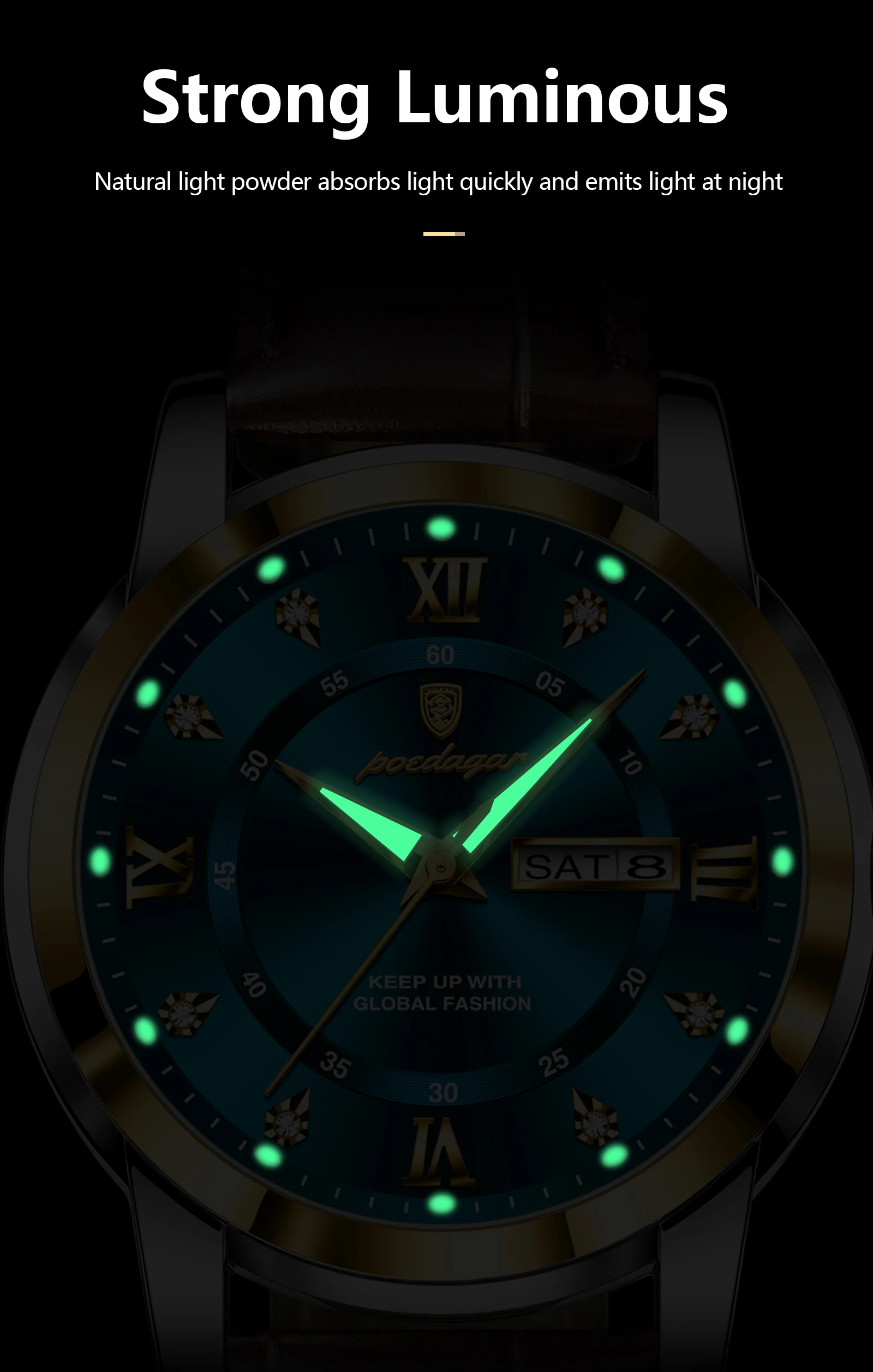 POEDAGAR 936L Quartz Analog Watch information.