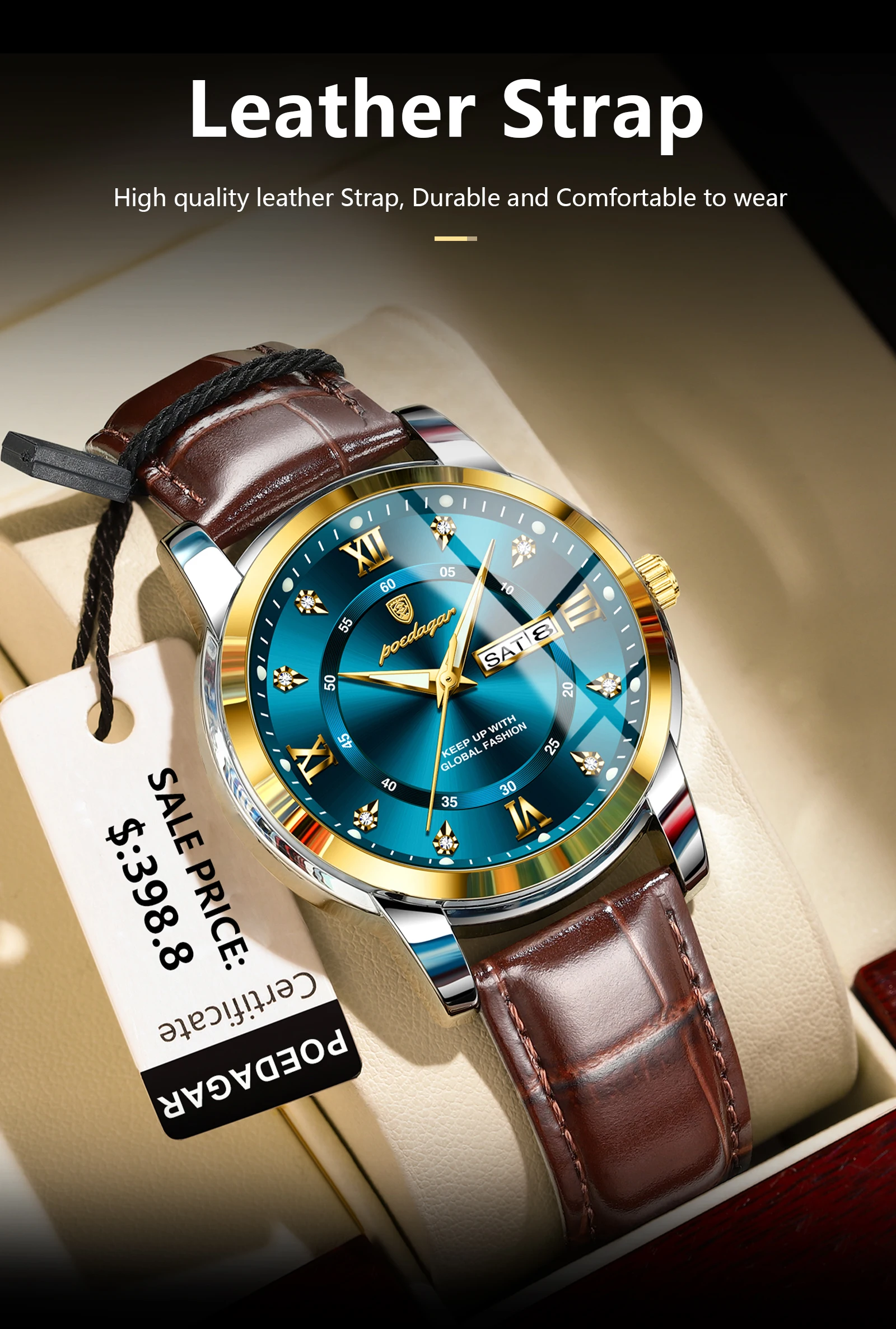 POEDAGAR 936L Quartz Analog Watch information.